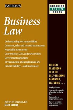portada Business law (Barron's Business Review Series) (en Inglés)