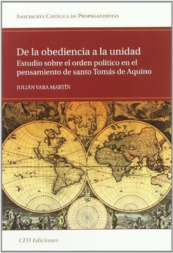 portada de la obediencia a la unidad. estudio sobre el orden temporal (in Spanish)