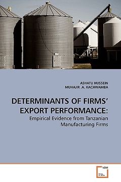 portada determinants of firms' export performance (en Inglés)