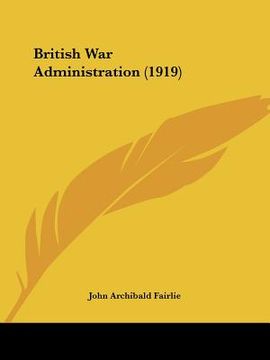 portada british war administration (1919) (en Inglés)