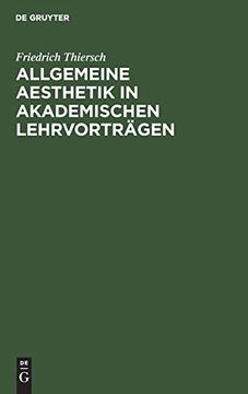 portada Allgemeine Aesthetik in Akademischen Lehrvorträgen (en Alemán)