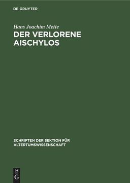 portada Der Verlorene Aischylos (in German)