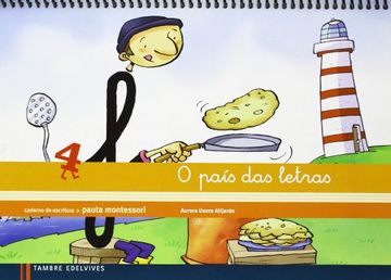 portada Caderno de Escritura Pauta Montessori 4: O País das Letras (in Galician)