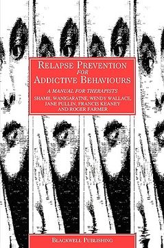 portada relapse prevention for addictive behaviours: a manual for therapists (en Inglés)