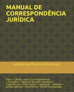 portada Manual de Correspondência Jurídica: Para o Cliente, para o Correspondente. (en Portugués)