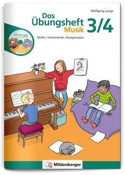 portada Das Übungsheft Musik 3/4: Noten, Instrumente, Komponisten (en Alemán)