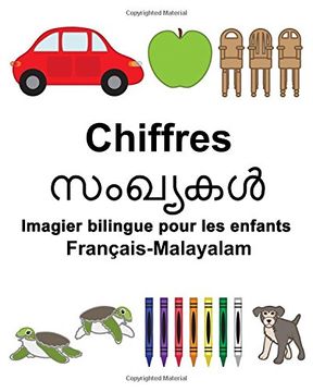 portada Français-Malayalam Chiffres Imagier bilingue pour les enfants (FreeBilingualBooks.com)