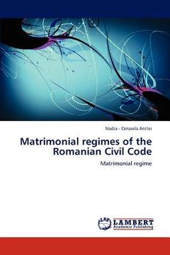 portada matrimonial regimes of the romanian civil code (en Inglés)