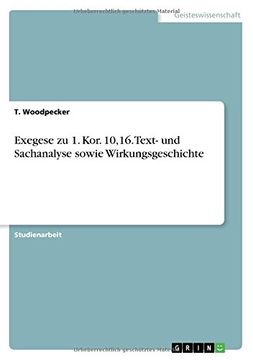 portada Exegese zu 1. Kor. 10,16. Text- und Sachanalyse sowie Wirkungsgeschichte