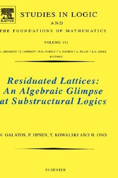 portada residuated lattices: an algebraic glimpse at substructural logics (en Inglés)