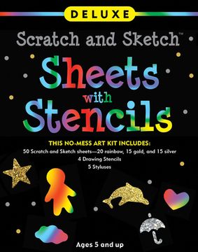 portada Deluxe Scratch & Sketch Sheets with Stencils (in English)