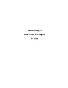 portada Caribbean Region Operational Plan Report FY 2013 (in English)