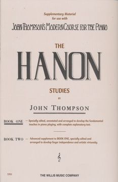 portada John Thompson'S Hanon Studies Book 1 Piano: Elementary Level (en Inglés)