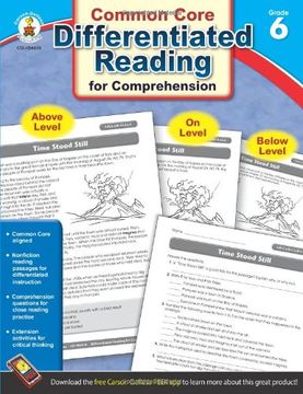 portada Common Core Differentiated Reading for Comprehension, Grade 6 (in English)