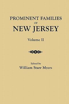 portada prominent families of new jersey. in two volumes. volume ii (en Inglés)