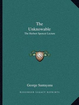portada the unknowable: the herbert spencer lecture