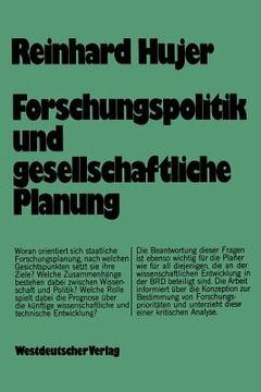 portada Forschungspolitik Und Gesellschaftliche Planung (en Alemán)