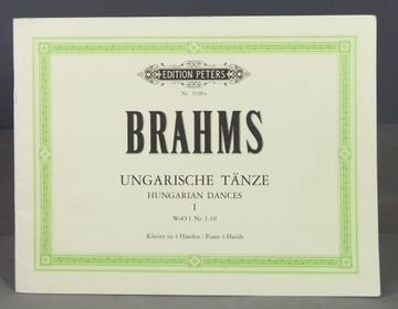 portada Hungarian Dances woo 1 for Piano Duet. Johannes Brahms (en Alemán)