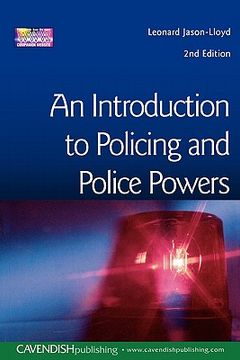 portada introduction to policing and police powers