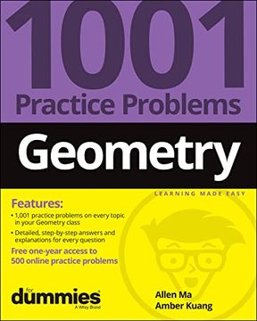 portada Geometry: 1001 Practice Problems for Dummies (+ Free Online Practice) (en Inglés)