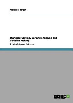 portada standard costing, variance analysis and decision-making (en Inglés)
