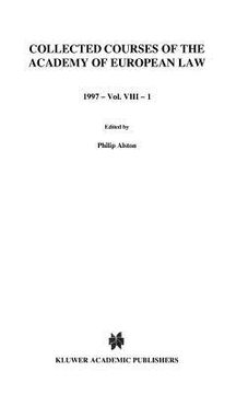 portada collected courses of the academy of european law/1997 european community law (volume viii, book 1) (en Inglés)