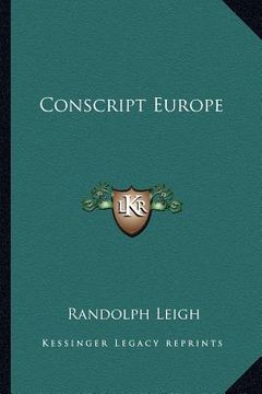 portada conscript europe (en Inglés)
