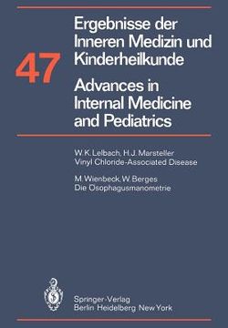 portada ergebnisse der inneren medizin und kinderheilkunde / advances in internal medicine and pediatrics (en Alemán)