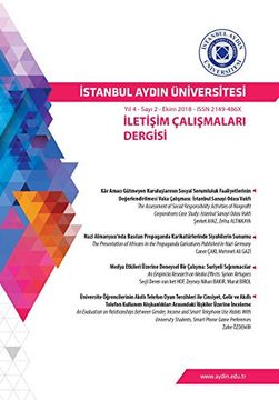 portada Istanbul Aydin Universitesi: Iletisim Calismalari Dergisi (Yıl 4 Sayı 2 Ekim - 2018) (in Turco)