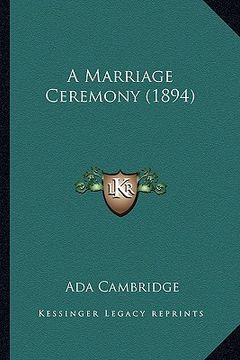 portada a marriage ceremony (1894) (en Inglés)