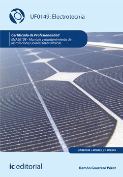 portada Electrotecnia. Enae0108 - Montaje y Mantenimiento de Instalaciones Solares Fotovoltaicas
