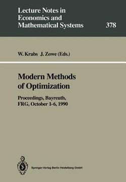 portada modern methods of optimization: proceedings of the summer school "modern methods of optimization," held at the schloa thurnau of the university of bay (in English)