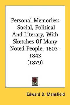 portada personal memories: social, political and literary, with sketches of many noted people, 1803-1843 (1879) (en Inglés)