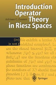 portada introduction to operator theory in riesz spaces (in English)