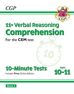 portada New 11+ cem 10-Minute Tests: Comprehension - Ages 10-11 Book 2 (en Inglés)