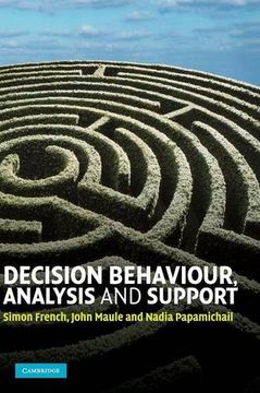portada Decision Behaviour, Analysis and Support (en Inglés)