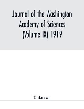 portada Journal of the Washington Academy of Sciences (Volume IX) 1919