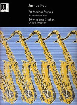 portada 20 Modern Studies for Solo Saxophone: Moderne Rhythmus und Interpretationsstudien für Angehende Saxophonisten. Für Saxophon. (in English)
