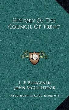 portada history of the council of trent (en Inglés)