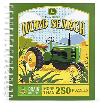 portada John Deere Word Search, Multi-Level Spiral-Bound Puzzle Book Including More Than 250 Farm, Tractor, and Animal Puzzles (Part of the Brain Busters Puzzle Collection) (en Inglés)