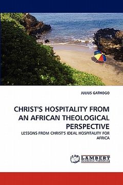 portada christ's hospitality from an african theological perspective (en Inglés)