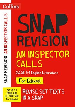 portada An Inspector Calls: New Gcse Grade 9-1 English Literature Edexcel Text Guide (Collins Gcse 9-1 Snap Revision) 