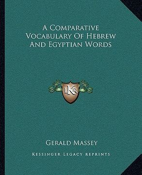 portada a comparative vocabulary of hebrew and egyptian words