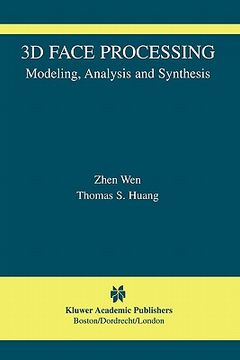 portada 3d face processing: modeling, analysis and synthesis (en Inglés)