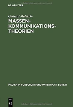 portada Massenkommunikationstheorien (Medien in Forschung Und Unterricht. Serie B) (German Edition) (en Alemán)