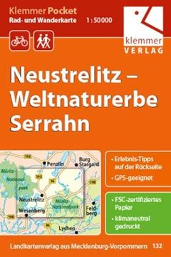 portada Klemmer Pocket Rad- und Wanderkarte Neustrelitz - Weltnaturerbe Serrahn: Gps Geeignet, Touren-Tipps auf der Rückseite, 1: 50000 (en Alemán)