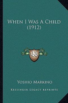 portada when i was a child (1912) (in English)