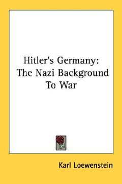 portada hitler's germany: the nazi background to war (en Inglés)