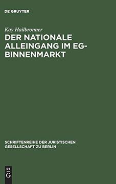portada Der Nationale Alleingang im Eg-Binnenmarkt (en Alemán)