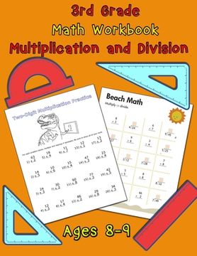 portada 3rd Grade Math Workbook - Multiplication and Division - Ages 8-9: Multiplication Worksheets and Division Worksheets for Grade 3, Math Workbook (en Inglés)
